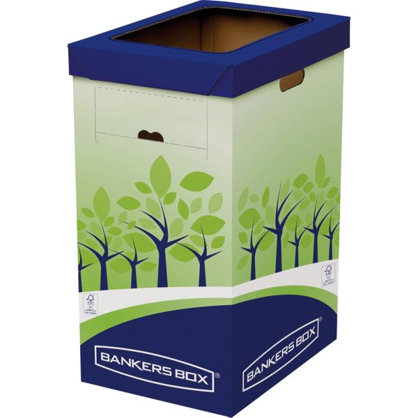 Bankers Box Recycling Behalter Gross Grun Blau Fellowes