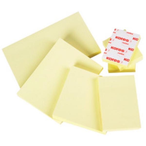 Haftnotizen 75 x 75 mm 5 x Kores Notes 100 Blatt gelb