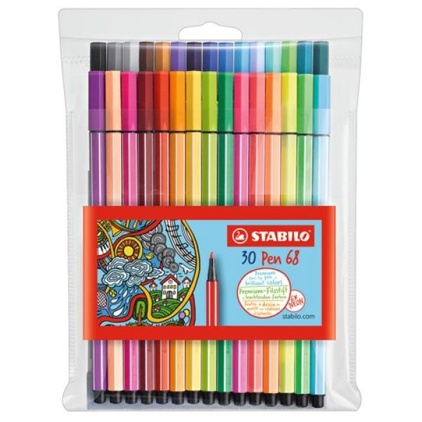 gr/ünerde VE=1 STABILO Fasermaler Pen 68 1,0 mm Strichst/ärke