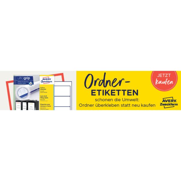 Ordner Etiketten Breit Kurz Blatt 80 Stuck Gelb Ordneretikett 61x192mm Zweckform Ilk 80st Avery Zweckform L4769