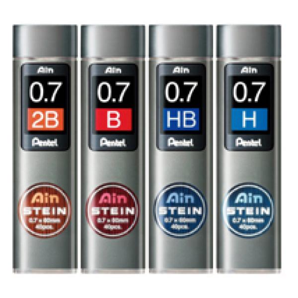 Pentel Druckbleistift Feinmine AIN STEIN C277 Härtegrad 2B 40 Minen