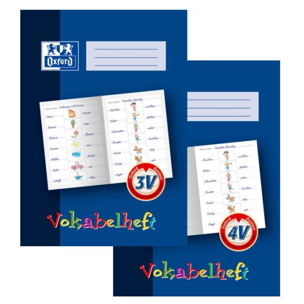 Oxford Vokabelheft Lineatur 1 Stück 4V DIN A4 16 Blatt