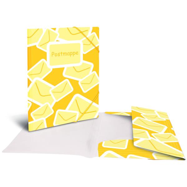 HERLITZ Postmappe gelb A4 PP Gummizug