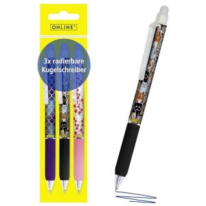 Online Magixx Design Girls Gelschreiber Lila, Rosa, Schwarz 0,7 Mm, Schreibfarbe: Blau, 3 St. 70124 (4014421701244)