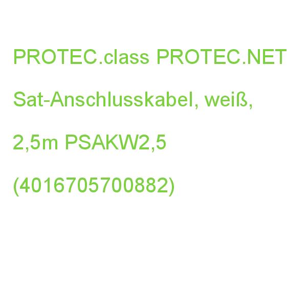 PROTEC.NET Sat-Anschlusskabel, weiß, 2,5m PSAKW2,5 (4016705700882)
