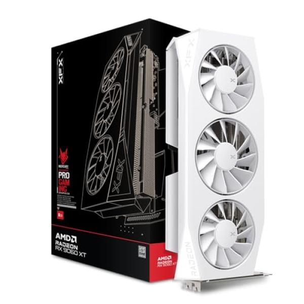 RX 9060 XT 16GB XFX Radeon Mercury OC Gaming GDDR6 3 Fan white RX-96TMERCW9