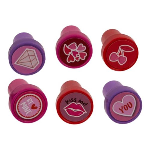OOTB Stempel Herzen und Küsse 2,5cm 6 Stück (4029811484096)