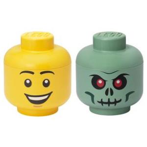 Aufbewahrungskopf STORAGE HEAD SILLY, S, 2 Liter, gelb LEGO 40310806 (5711938030858)