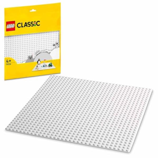 Classic Weiße Bauplatte (weiß, Quadratische Grundplatte mit 32x32 Noppen) 11026 (5702017185217)