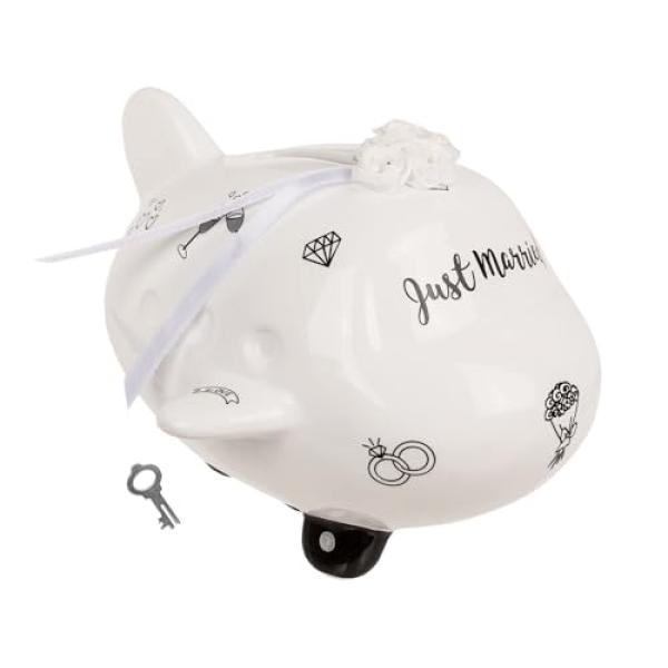 OOTB Spardose Flugzeug Just Married 14x12x9,5cm (4029811473175)