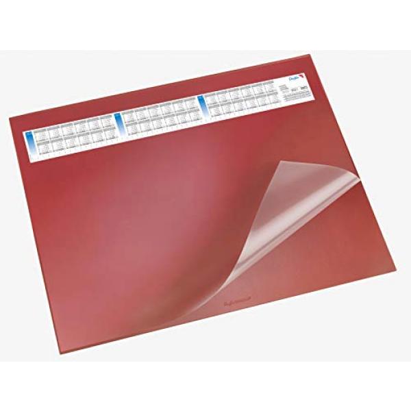 Schreibunterlage DURELLA DS mit Vollsichtauflage Kalender 65x52 cm rot LÄUFER 44654 (4006677446543)