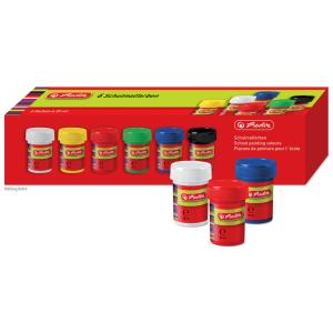 Schulmalfarbe, farbig sortiert, 6er Karton herlitz 300010390 (4008118643023)