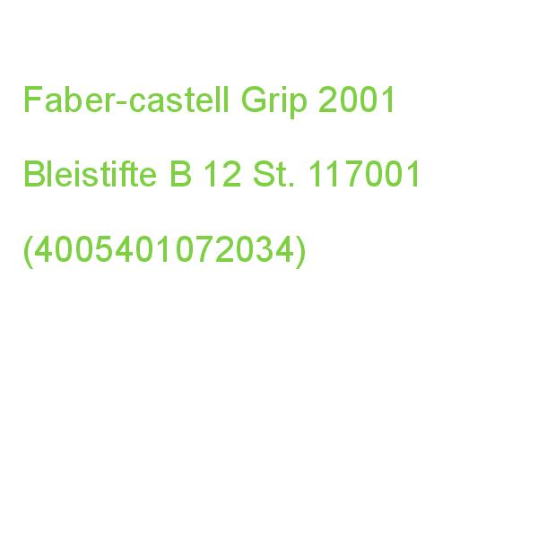 Faber-castell Grip 2001 Bleistifte B Silber, 12 St. 117001 (4005401072034)