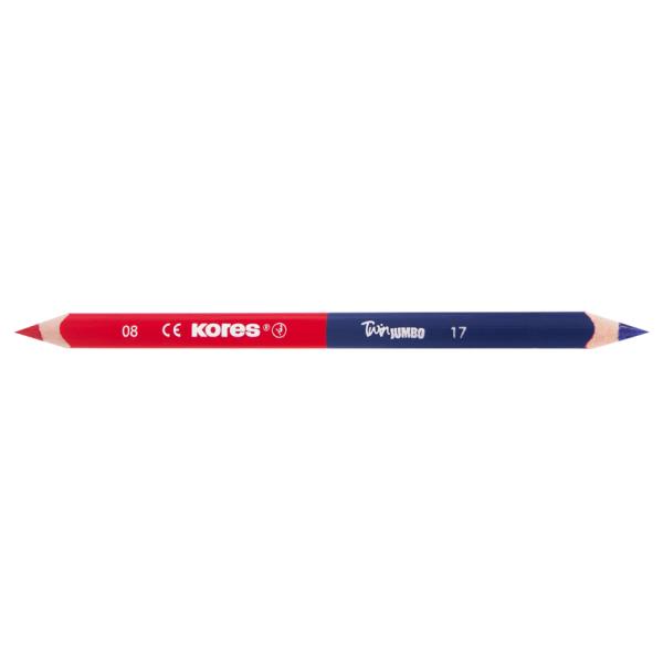 Dreikant-Lehrerbuntstift TWIN Jumbo, blau/ rot Kores BB94851 (9023800948519)