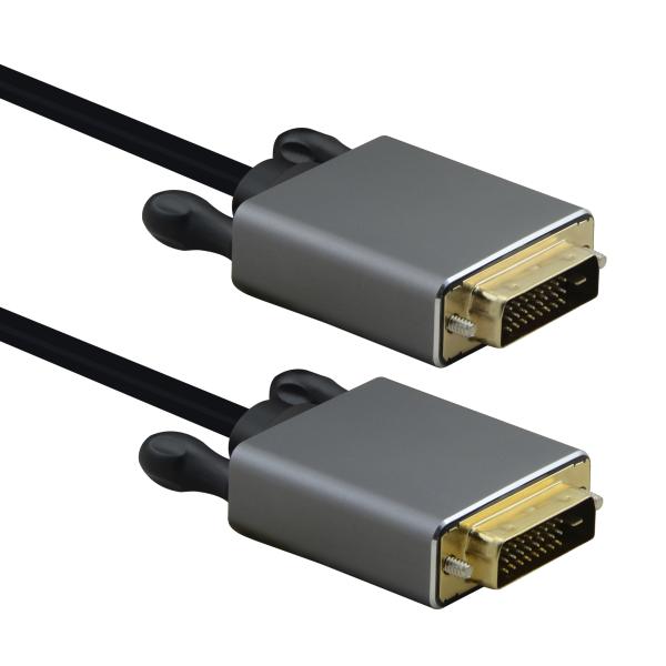 Helos Anschlusskabel, DVI Stecker/Stecker, PREMIUM 4K, 5,0m, schwarz 288699 (4005938886999)