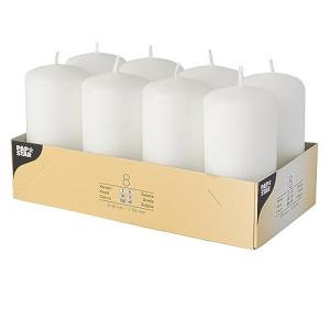 Stumpenkerze, Durchmesser: 50 mm, weiß, 8er PAPSTAR 17984 (4002911179840)