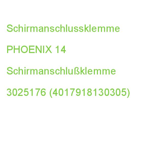 SK 14 Schirmanschlußklemme PHOENIX CONTACT 3025176 (4017918130305)