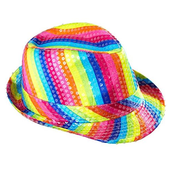 WIDMANN Regenbogen Fedora Pailletten