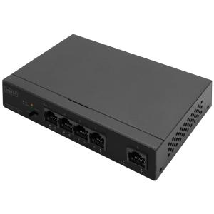 DIGITUS Switch 4-Port Gigabit 60W PoE Unmanaged schwarz DN-95330-1 (4016032484974)