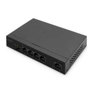 DIGITUS Switch 4-Port Gigabit 60W PoE Unmanaged schwarz DN-95330-1 (4016032484974)