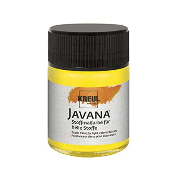 KREUL Stoffmalfarbe JAVANA leuchtgelb 50ml Glas