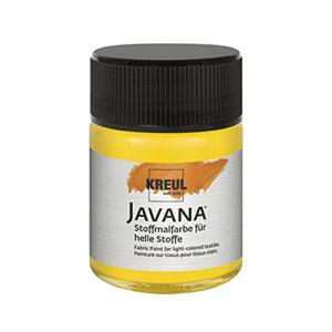 KREUL Stoffmalfarbe JAVANA goldgelb 50ml Glas