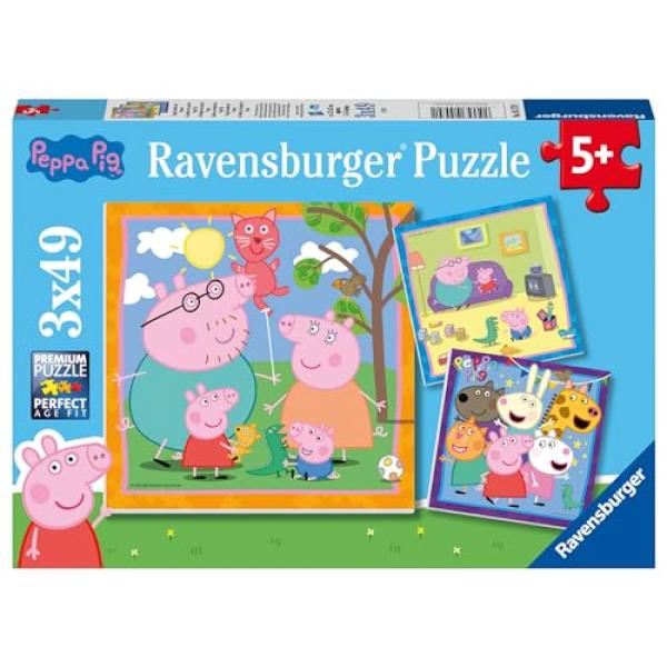 Ravensburger Puzzle Peppa Pig Peppas Familie 3x49 Teile
