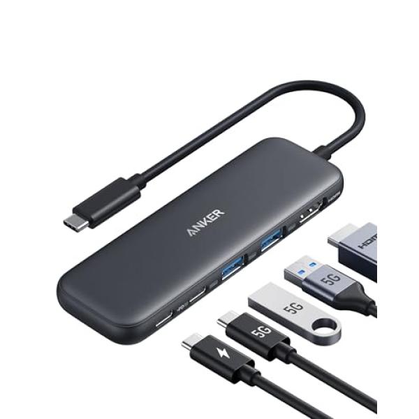 ANKER 332 USB-C Hub (5-in-1) 1x 4K HDMI 2x USB-A 1x USB-C 1x USB-C PD IN 100W A8355011 (0194644121358)