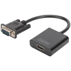 DIGITUS Konverter VGA > HDMI + Audio Full HD 1080p schwarz DA-70473 (4016032444213)