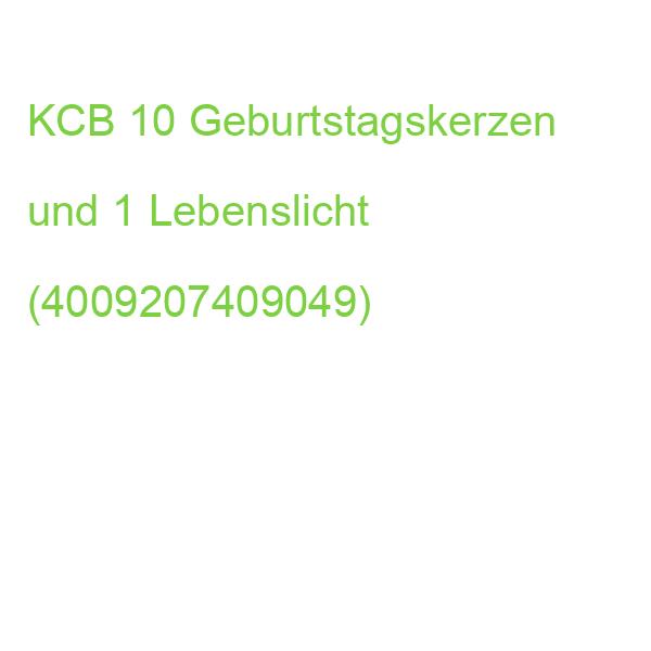 KCB Geburtstagskerzen & Lebenslicht 10+1 Teile (4009207409049)
