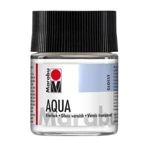 Klarlack Aqua, transparent-glänzend, 50 ml, im Glas Marabu 11350005000 (4007751006073)