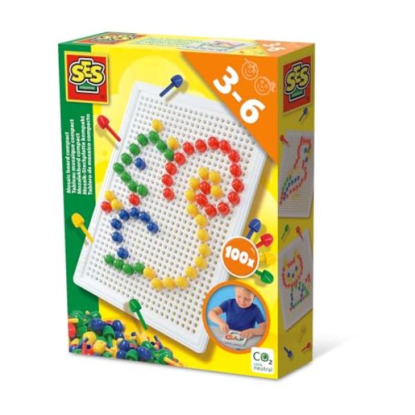 SES CREATIVE Steckspiel Mosaik-Set 100 Steine