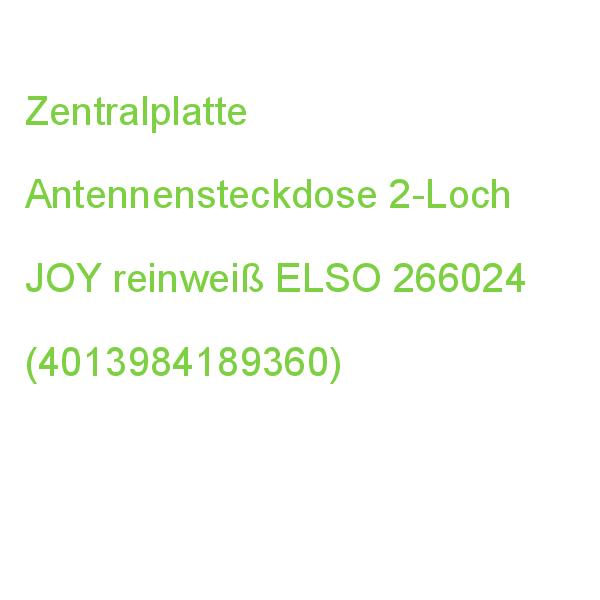 Zentralplatte Antennensteckdose 2-Loch JOY reinweiß ELSO 266024 (4013984189360)