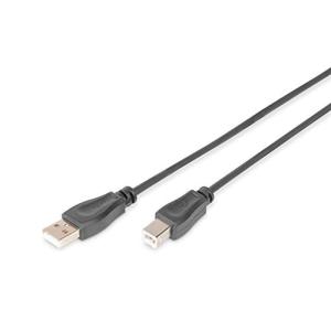 DIGITUS USB 2.0 Anschlusskabel Typ A -B St/St 1.8m, be AK-300105-018-S (4016032282730)