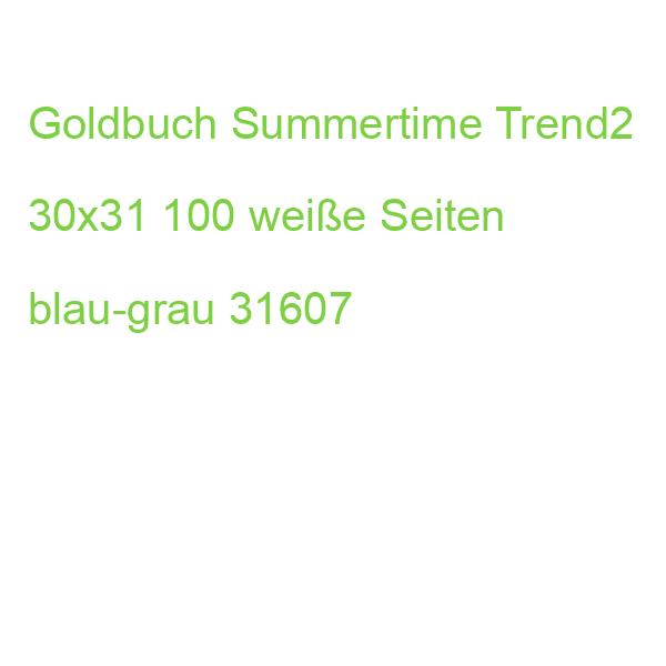 Goldbuch Summertime Trend2 30x31 100 weiße Seiten blau-grau 31607