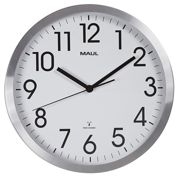 Wanduhr/ Funkuhr move, Durchmesser: 305 mm, silber MAUL 9063008 (4002390065702)