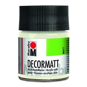 Acrylfarbe 'Decormatt', weiß, 50 ml, im Glas Marabu 14010005070 (4007751007902)
