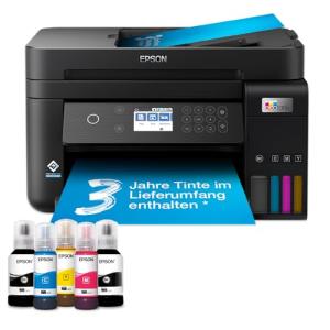 EcoTank ET-3850 (schwarz, Scan, Kopie, USB, LAN, WLAN, Duplex (Druck)) C11CJ61402 (8715946683782)