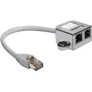 DELOCK RJ45 Port Doppler 1 x RJ45 Stecker > 2 x RJ45 Buchsen 2 x Ethernet 65177 (4043619651771)