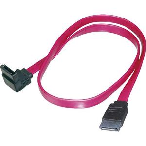 SATA Anschlusskabel, Stecker 90° abgewinkelt (rot, 50cm) AK-400104-005-R (4016032299530)