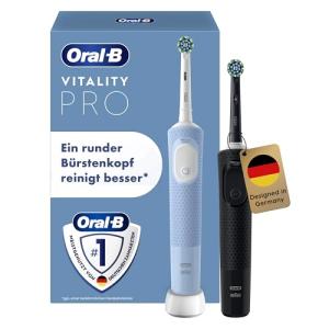 Oral-B Vitality Pro D103 Duo, Elektrische Zahnbürste (schwarz/blau, Black/Blue, inkl. 2. Handstück) 4210201446514