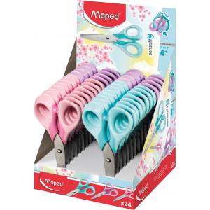 Schere Sensoft 3D Pastellfarben, rund, 24er Display Maped 484211 (3154144842136)