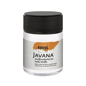 KREUL Stoffmalfarbe JAVANA weiß 50ml Glas