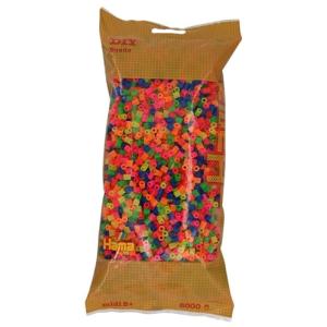 DAN_IMPORT Hama Bügelperlen Neon Mix 6000 Stück Beutel (0028178205515)