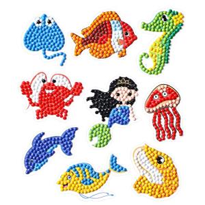 PRACHT Diamond Painting Meeresbewohner 4,5cm 9 Stück