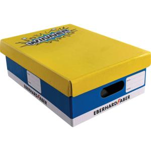 EBERHARD FABER Schulbox Winner mit Deckel gelb/blau/rot/weiß 31x22x10cm