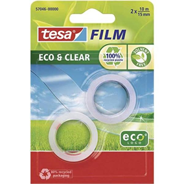 tesa Klebeband Eco&Clear 15mmx10m 2 Stück