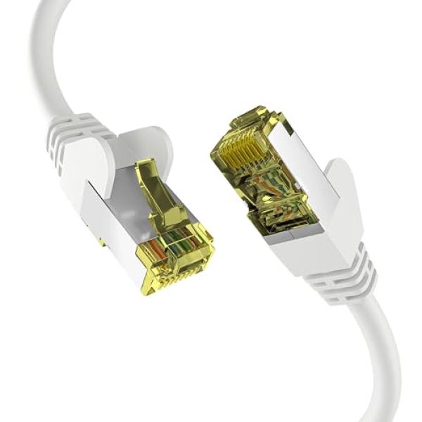 EFB Netzwerkkabel CAT6a S/FTP PIMF 10 Gigabit Ethernet Kupfer 0,5m weiss EC020200018 (4049759288662)