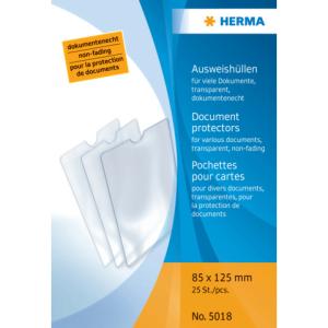 Ausweishüllen 85x125 mm geprägt dokumentenecht HERMA 5018 (4008705050180)