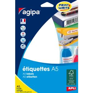 Universal-Etiketten, 48, 5 x 30 mm, weiß agipa 114035 (3270241140354)